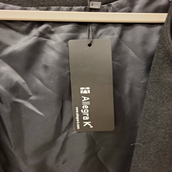 Allegra K Womens Cape Coat Black‎ Size L Ladies Outerwear Fashion Apparel - Picture 8 of 13